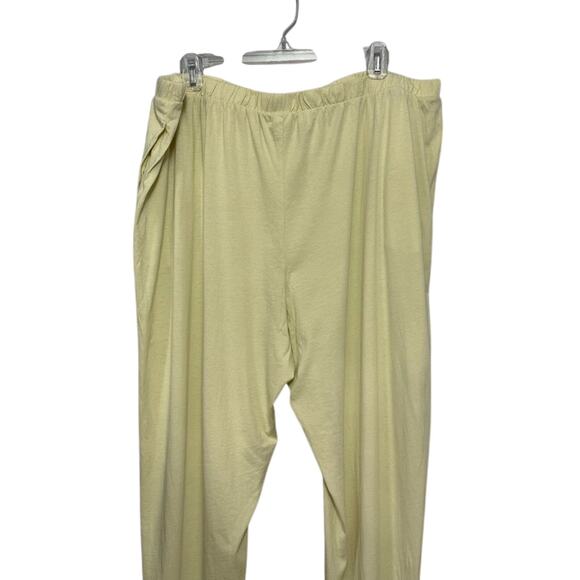 Open Edit Pull-On Pants Side Pocket Full Length Knit Yellow Women's 2X Plus NWOT - Picture 5 of 8